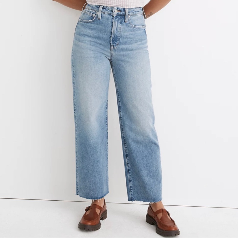 Madewell wide leg crop denim jeans